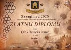 Diploma zlatnog odličja za kestenov med - ZzzagiMed